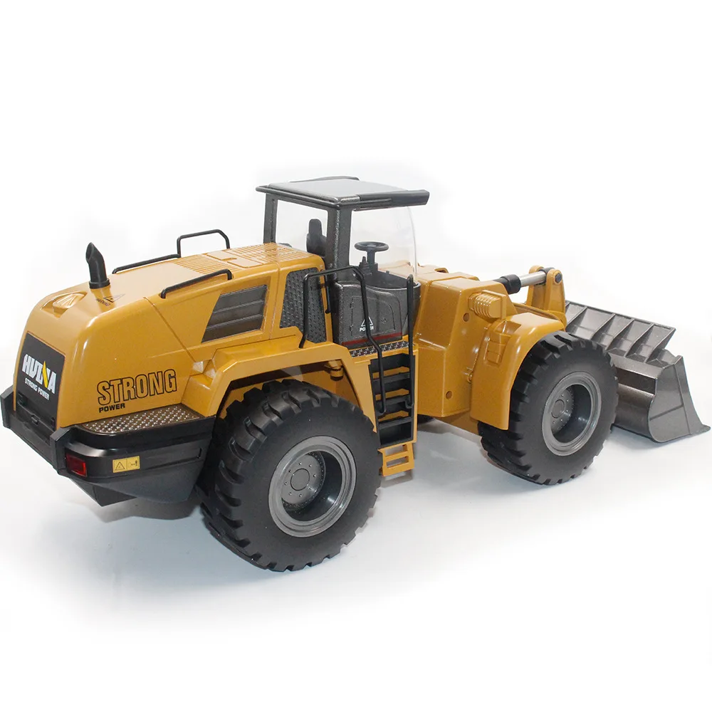 HUINA 583 1/14 22Ch Rc Truck Bulldozer Alloy Car Model Caterpillar Tractor Engineering Vehicle Hydraulic Car Toys for Boys Kids