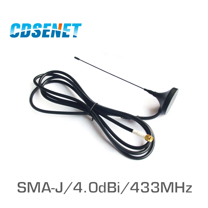 2Pcs 433MHz Wifi uhf Antenna SMA Male High Gain TX433-XP-200 4dBi 2m Extension Cable 433 MHz rf Sucker Antenna Magnetic Base