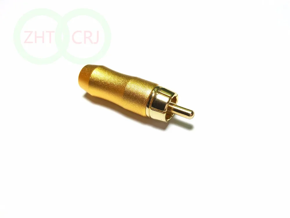

20 шт., золотистые разъемы RCA для аудио-и видеокабеля