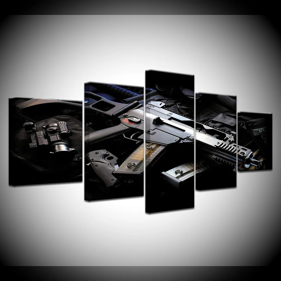 

The toys gun HD print 5 piece Wallpapers modern Modular Poster art Canvas painting for Living Room Home Decor