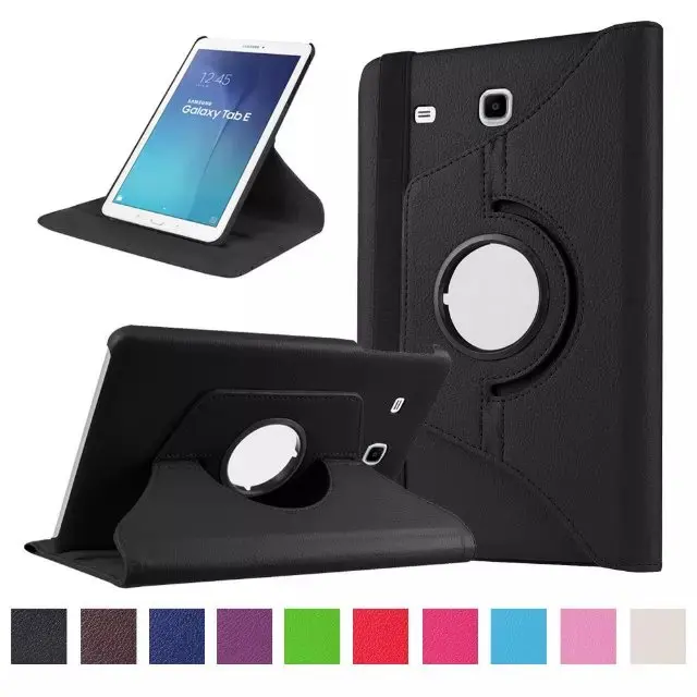 

2017 Free shipping For Samsung Galaxy Tab A T550 T555 PU leather 360 Rotating Stand Case cover For Galaxy Tab A 9.7inch