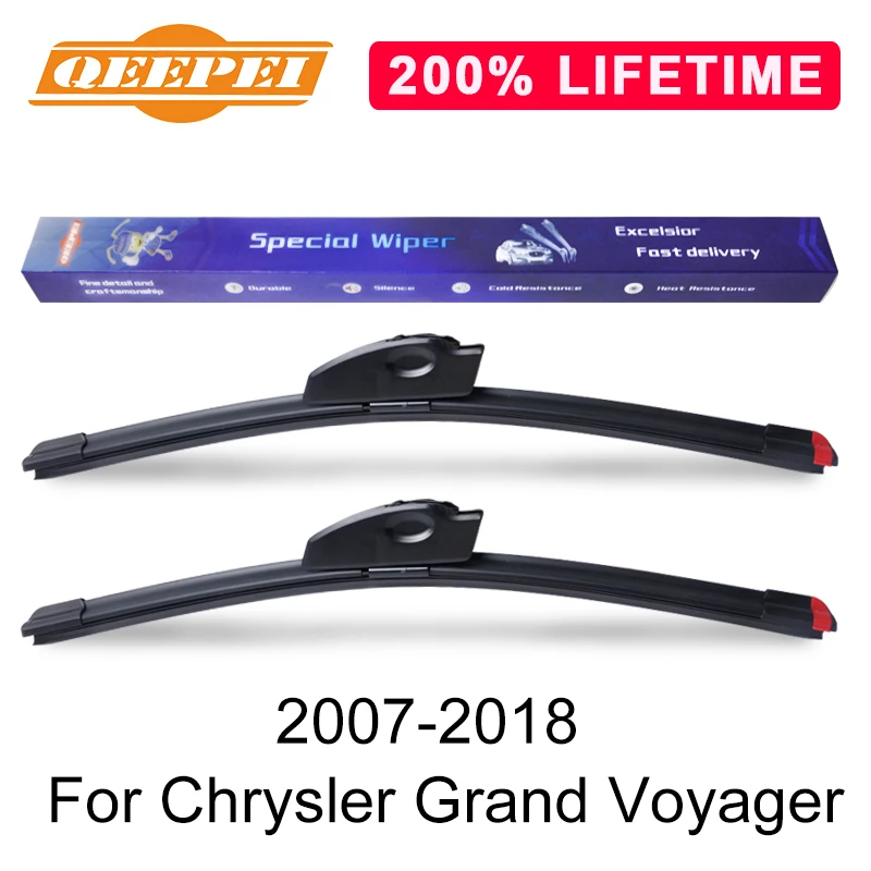 

QEEPEI Replace Wiper Blade For Chrysler Grand Voyager 2007-2018 Silicone Rubber Windshield Windscreen Wiper Auto Car Accessories