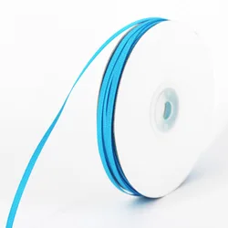 Island Blue Polyester Grosgrain Ribbon 1/8 Inch 3 MM For Home Wedding Handmade Gift DIY Crafts Tape Christmas Decoration