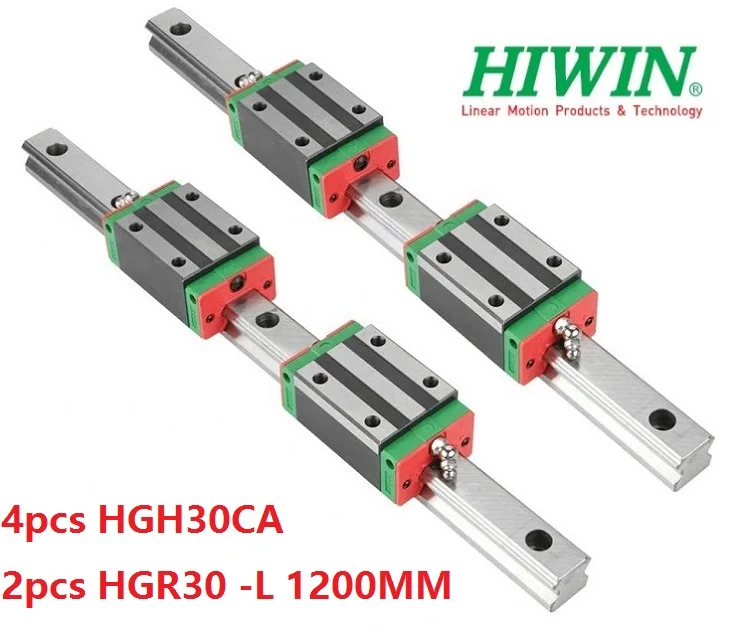 

2pcs 100% original Hiwin linear guide rail HGR30 -L 1200mm And 4pcs HGH30CA narrow block for cnc