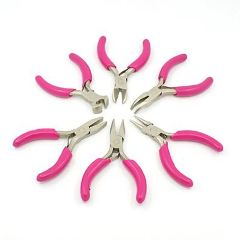 Jewelry Plier Sets Carbon Steel Pliers Jewelry Making Tools Equipment for Craft and Jewelry Tool Kit 70~80x40~52x6~9mm