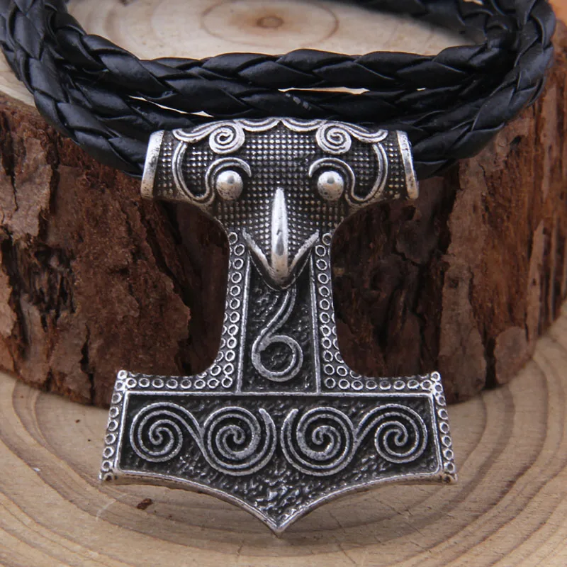 dropshipping 1pcs Norse Vikings Pendant Necklace Valknut Raven RUNE PENDANT with Stainless steel chain