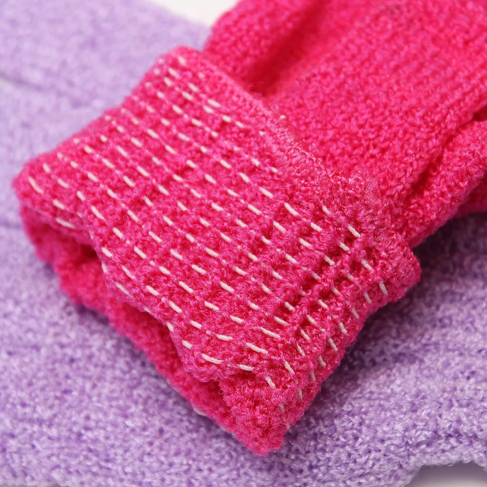 1/2 Uds guantes para baño y ducha exfoliante lavado piel Spa masaje exfoliante cuerpo guante depurador suministros de baño