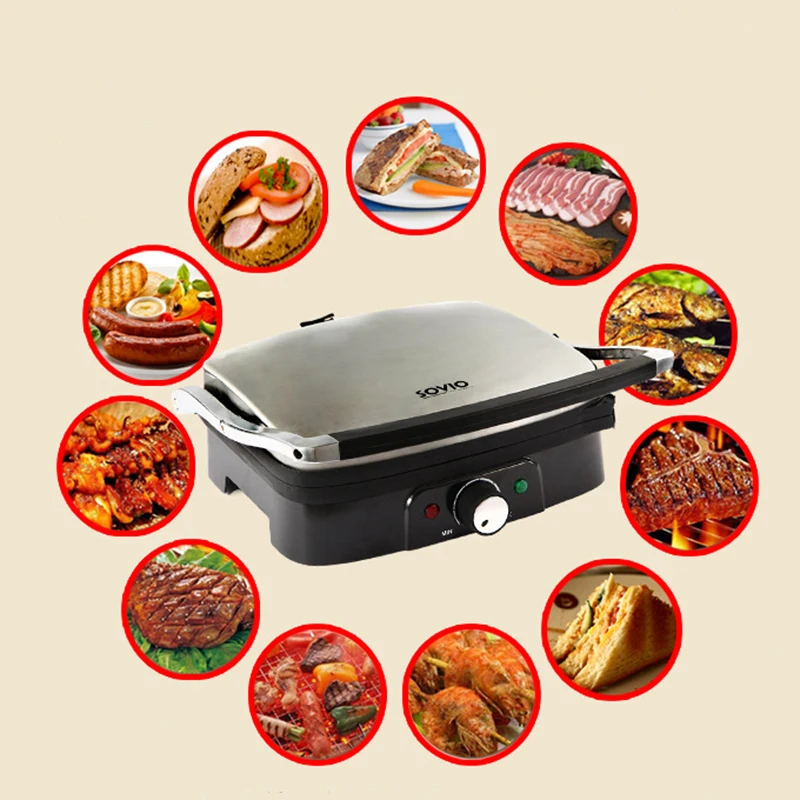 Electric Grill Machine BBQ Meat Roast Grill DIY Non-stick Pan Steak Sausage Barbecue Machine Smoke Free Grilling Machine