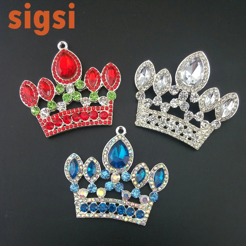 Fashionable 50mm different colour crown choker pendant elegant necklace,jewellry accessories crystal pendant