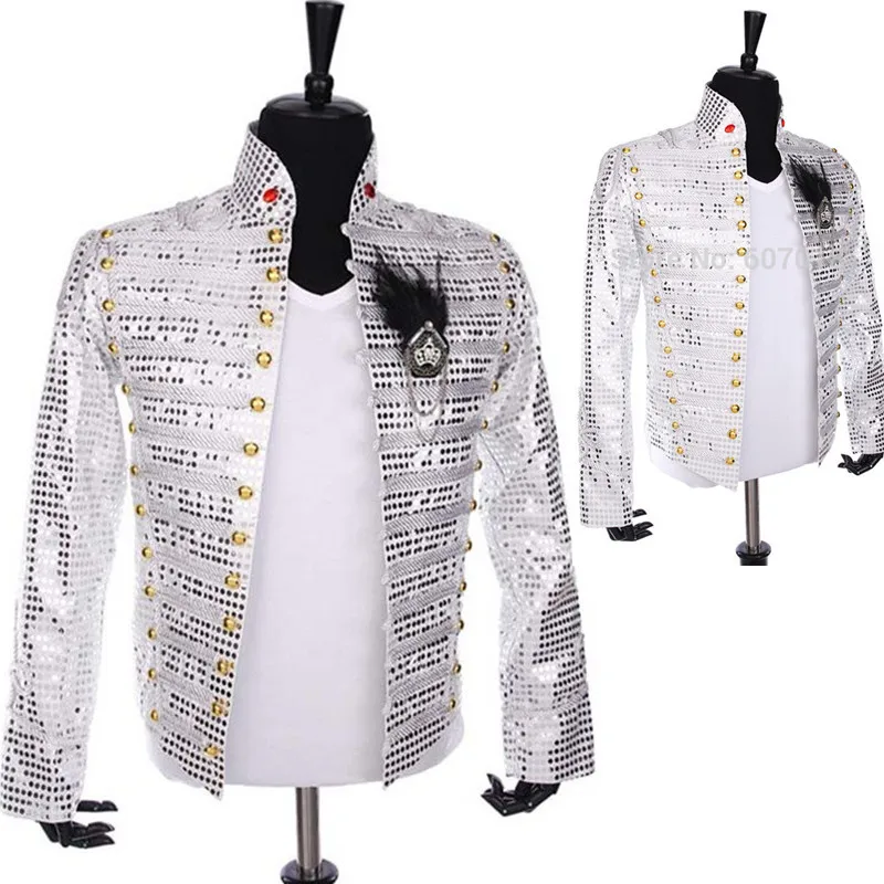 Rare Punk Rock Formal Dress Michael Jackson Jacket Handmade England Style Costume History for Fans Best Gift