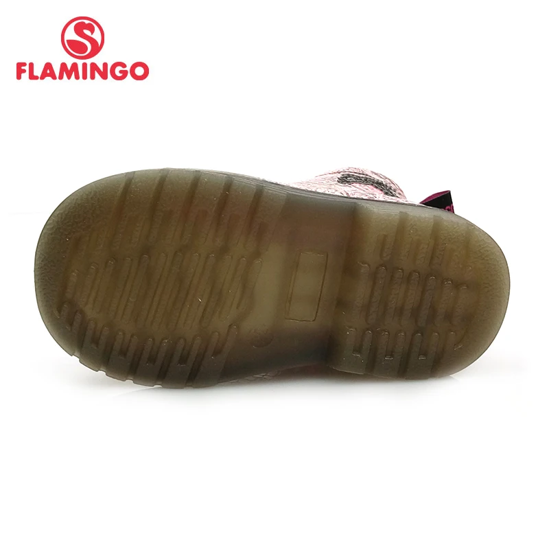 FLAMINGO Autunno Boot antiscivolo Tenere In Caldo Per Bambini Lace-Up & Zip Dimensione di Avvio 22-28 Del Capretto scarpa per la Ragazza di