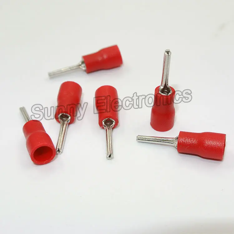 50pcs 22-16AWG Insulated Pin Terminals Electrical Splice Crimp Connector Auto Wiring