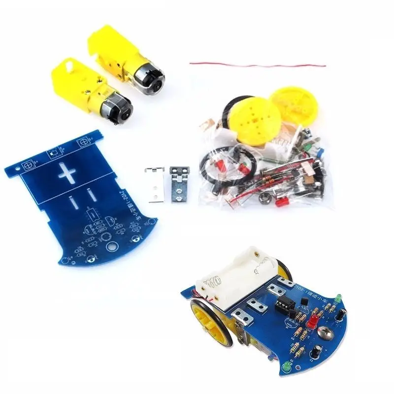 1 set Intelligent Tracing Smart Car Chassis Kit Trace Intelligent Track Line Car Fun Electronic Production DIY Kit Practice