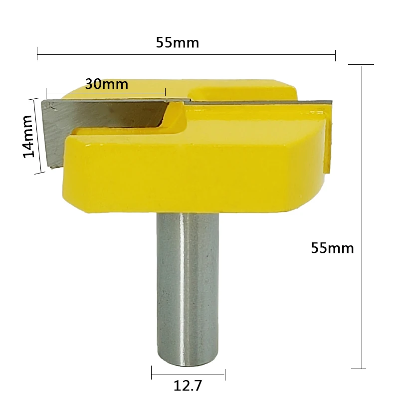 1pc Cleaning Bottom Router Bit 1/2" Shank 2-1/4" Diameter Mayitr Woodworking Router Bits Milling Cutter For MDF Solid Wood Clean