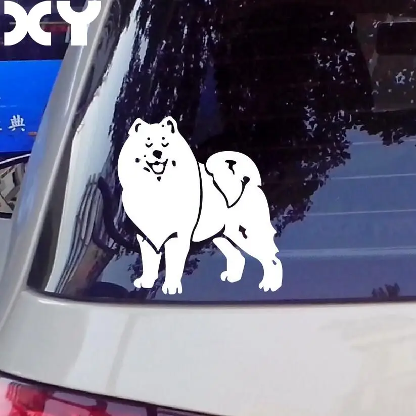 Samoye Dog New Style Reflective Funny Cool Devil Car Stickers for Car Door Window Light Brow or Anywhere of the Car Body