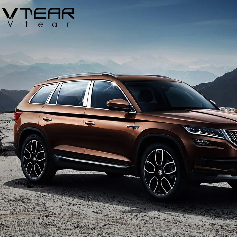 Vtear dla Skoda Kodiaq akcesoria chromowana osłona okna ze stali nierdzewnej chromowane części do stylizacji samochodu 2019 2020 2021 — zdjęcie 4