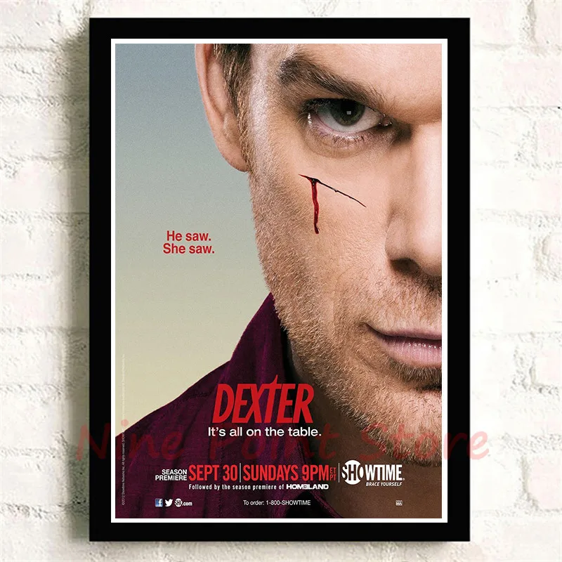 TV Series Dexter Coated paper Posters Wall Sticker For Home Room Frameless