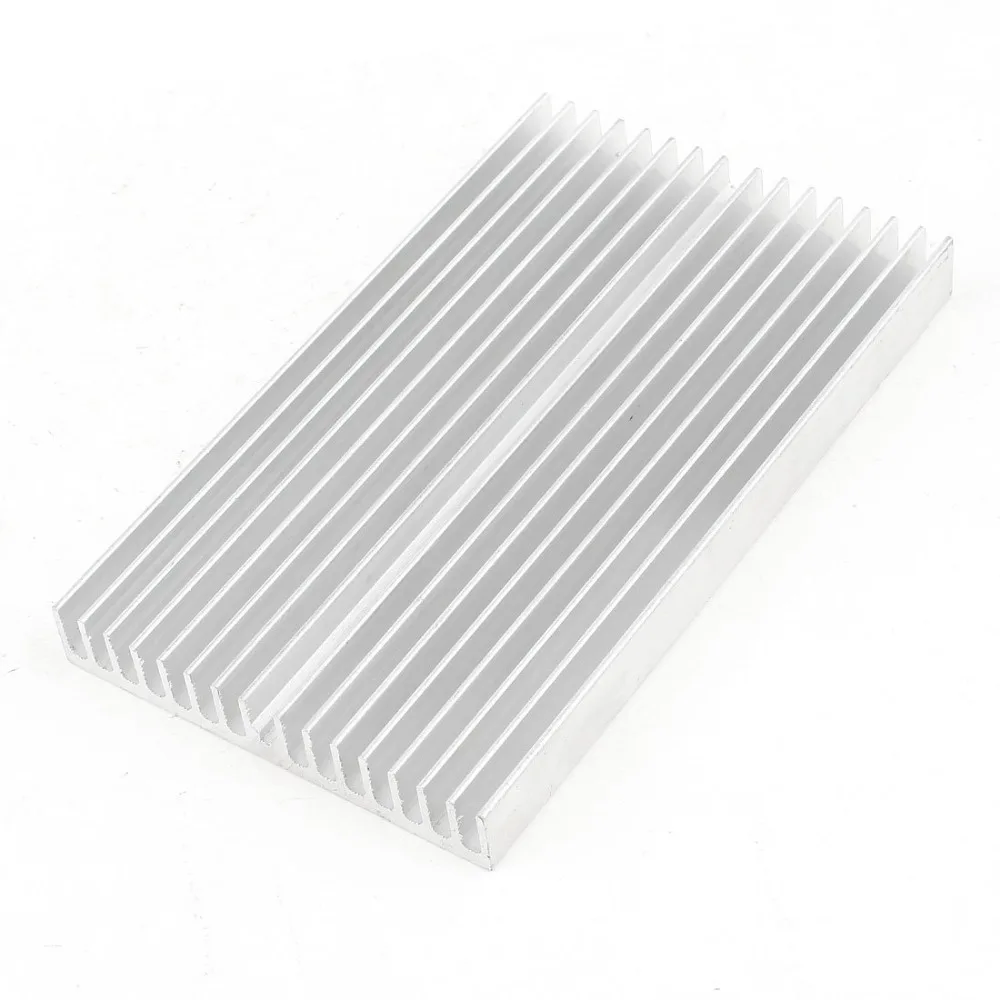 

New 1 pcs Silver 100x60x10mm Aluminum Heat Sink Radiator Heatsink for IC LED Electronic Chipset heat dissipation