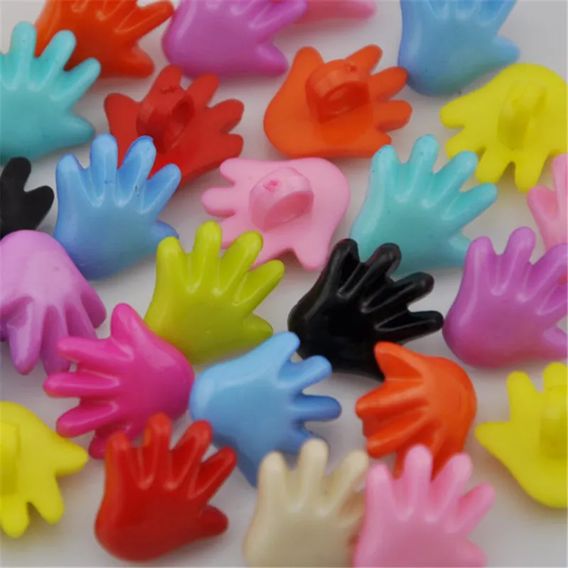 50/100pcs 12mm Cute Hand Plastic Buttons/Sewing Accessories lots Mix PT48