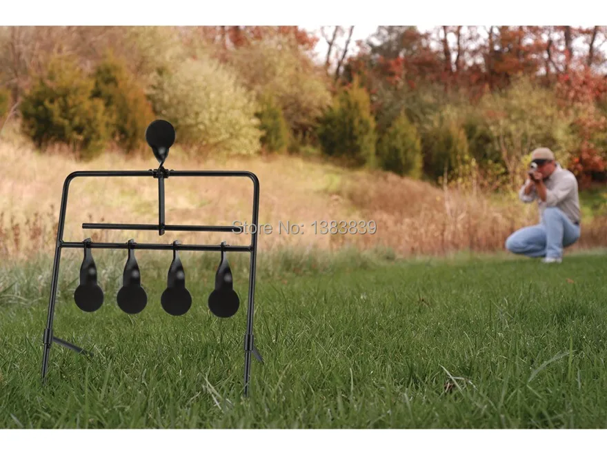 Airgun 5-Plate Reset Target /Also For Airsoft Paintball Shooting/Improving Hunting Shooting Tactical Skill/Outdoor&Indoor