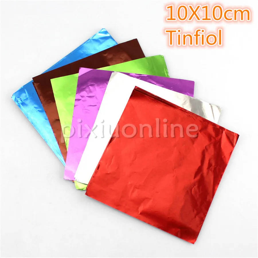 

100pcs/pack J622b 10*10cm Colorful Tinfoil DIY Handworking Tool Parts Free Shipping Russia