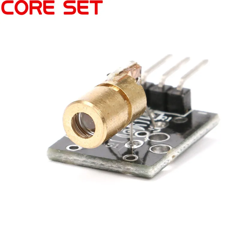 

KY-008 650nm Red Laser sensor Module 6mm 5V 5mW Red Laser Transmitter Dot Diode Copper Head for Arduino