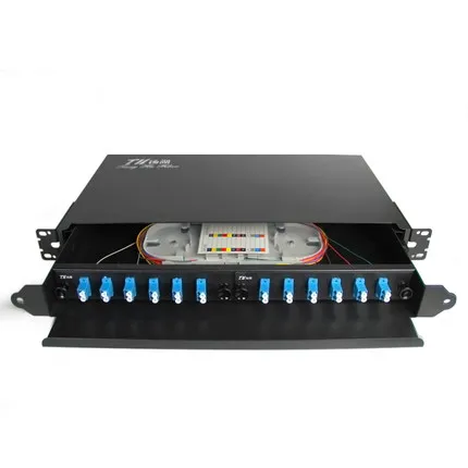 Rack Mount fiber termination box patch panel optical distribution frame ODF for LC 12 core pigtail