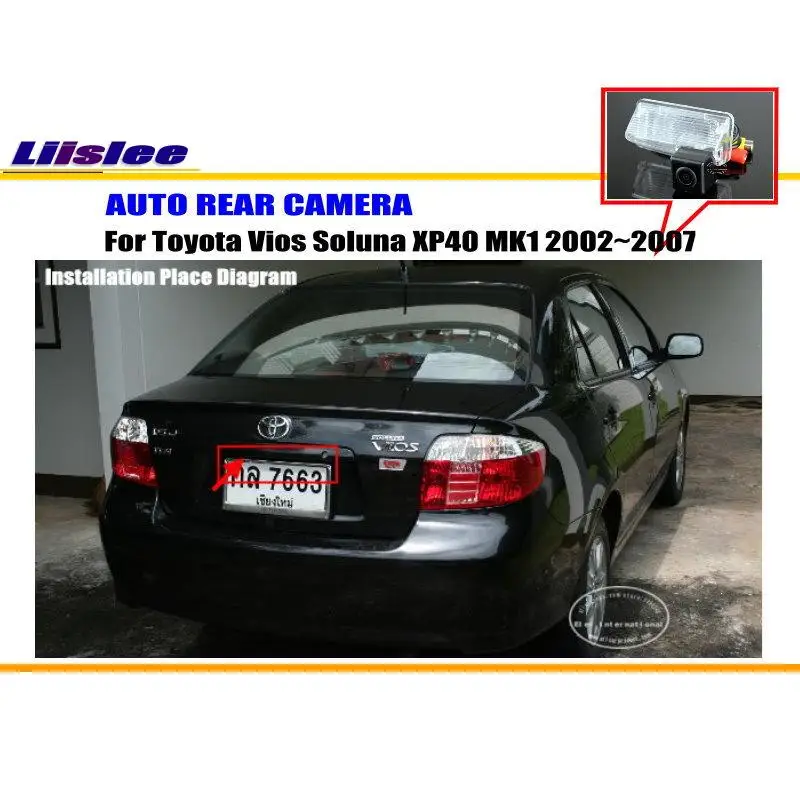 For Toyota Vios Soluna XP40 MK1 2002-2007 Car Rearview Rear View Camera Vehicle Parking Back AUTO HD CCD CAM Accessories Kit