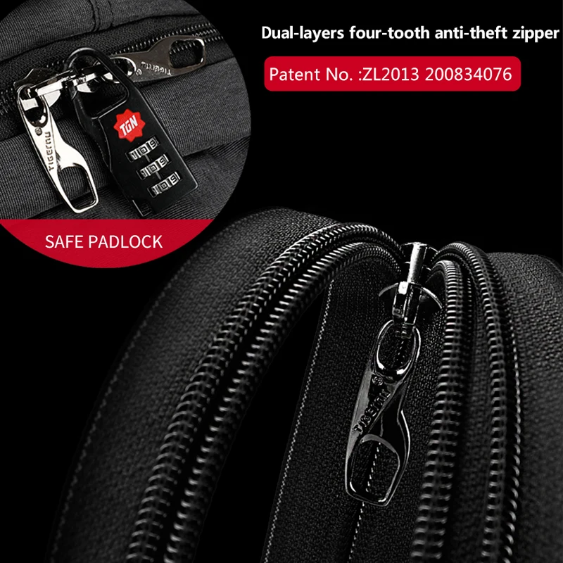 Mochila impermeável anti roubo Laptop, 15,6 \