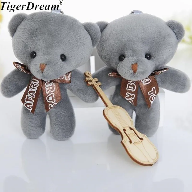 10CM Soft PP Cotton Stuffed Bear Toy Cartoon Animals Bear Doll Kids Plush Company Activities Wedding Sprinkling Small Toys