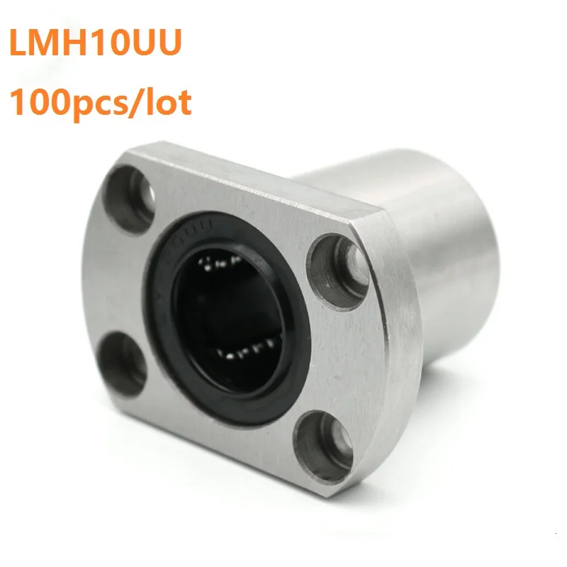 

100pcs/lot LMH10UU LMH10 Flange Linear Bearing CNC Linear Bushing for 3D printer parts Rods