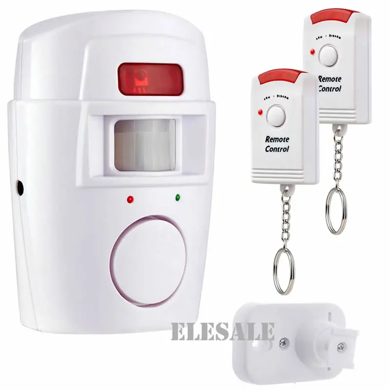 PIR Motion Sensor Alarm Detector With 2 Wireless Remote Controller For Home Door Window Carage Shed Carvan Security Alarm System