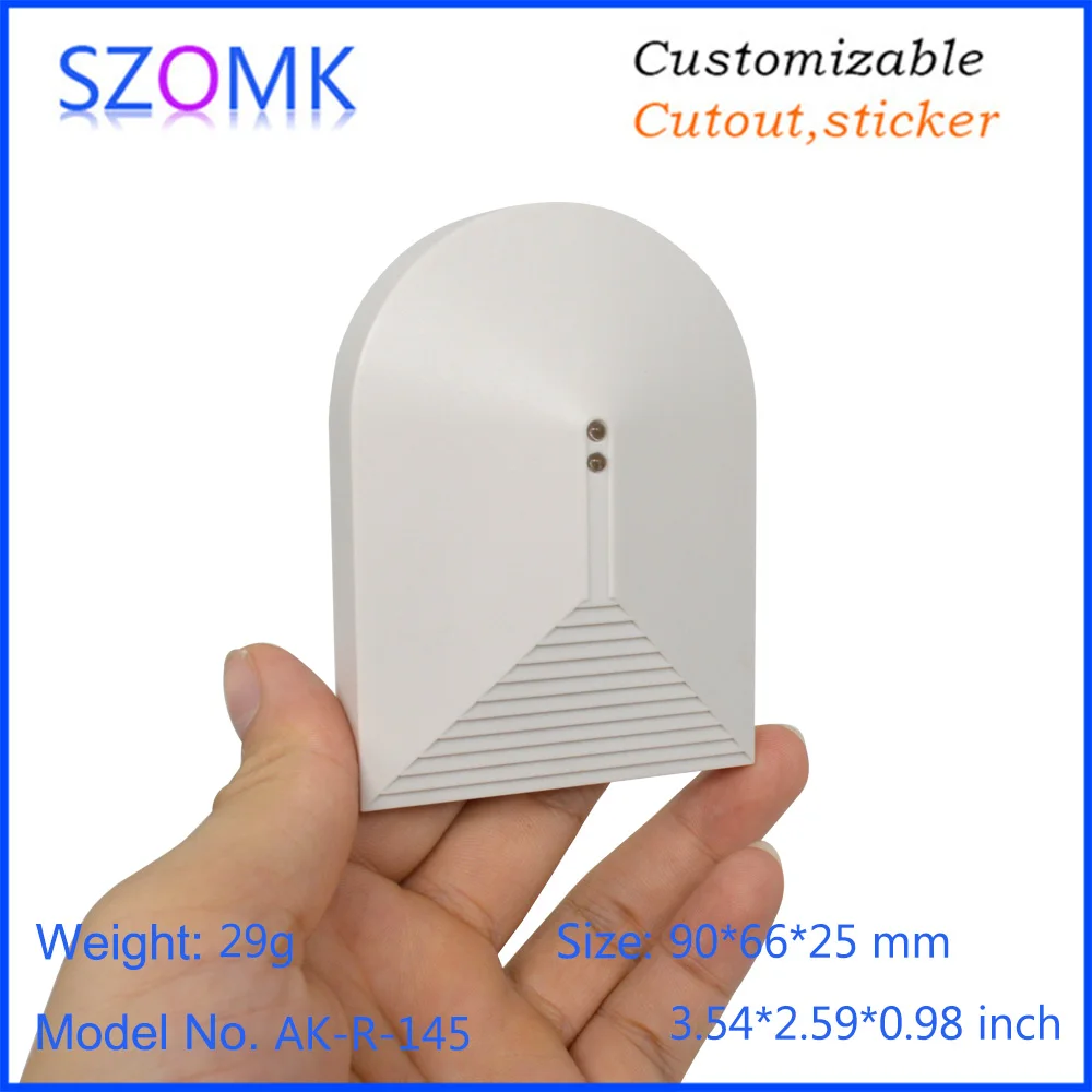 1Piece 90*66*25mm szomk plastic enclosure door window detector security alarm system wireless alarm controller plastic housing