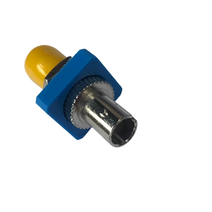 Adaptador de fibra ST Simplex, quadrado plástico, Singlemode, multimodo, UPC, APC, acoplador de fibra óptica, conector, cerâmica ELINK, ST-ST, 50pcs