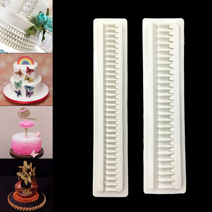 2 Size Cake Side Lace 100% Platinum Silicone Sugarcraft Mould, Fondant Cake Decorating Tools Bakeware