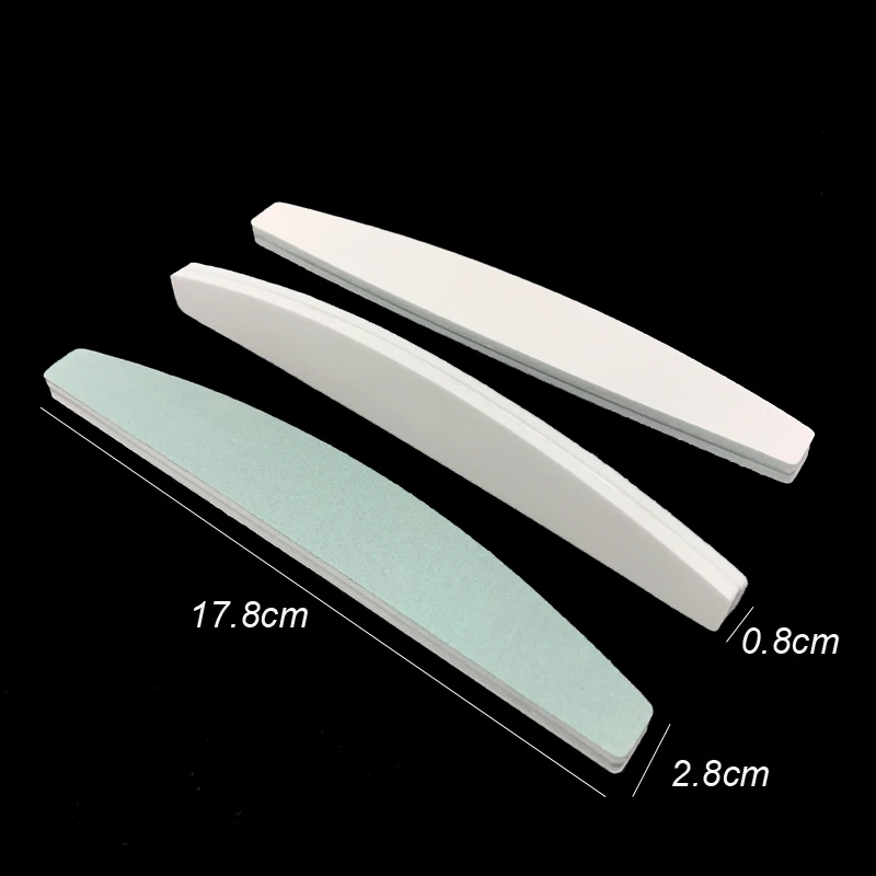 50/20 Pcs Half Moon Gel smalto per unghie Buffer Block Manicure levigatura blocco lucidatura lime per unghie Shiner Pedicure accessori Set di strumenti