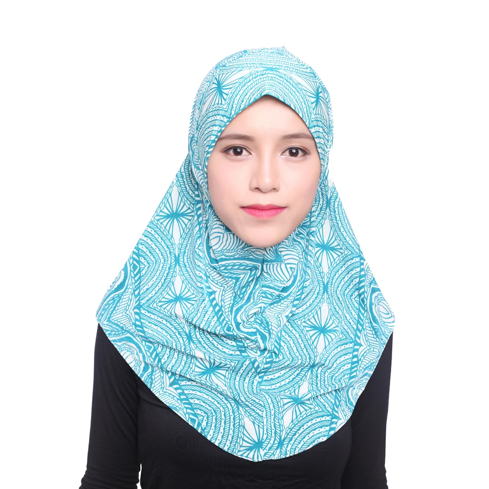 Foulard Hijab pour Femme Musulmane, Islamique, Imprimé Multicolore, Châle Rond, Turban d'Nik, Bonnet, Sous-Écharpe