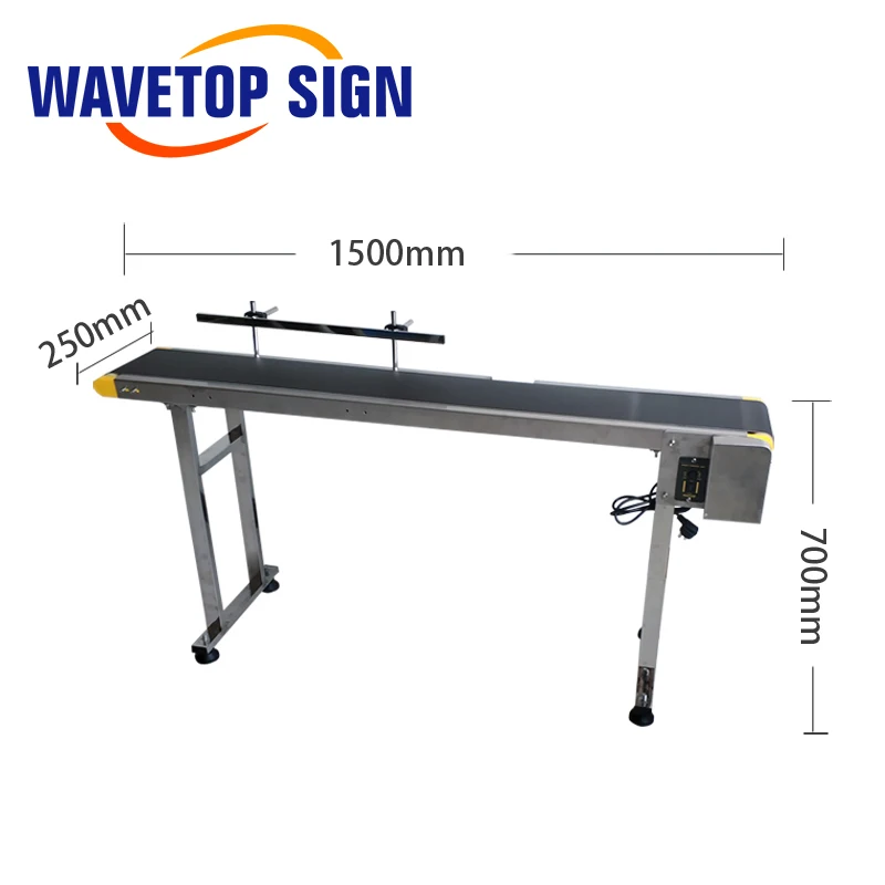 WaveTopSign Laser Fly Mark Conveyor Line Length 150cm Transfer Speed 0-20m/min Adjustable Support CO2 Laser YAG Laser UV Laser