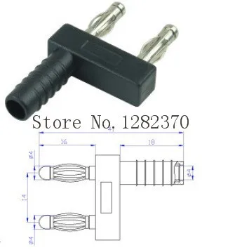 [SA] RED BLACK AD1403 4mm banana plug jumper 2 shorted plug 1 revolution female distance between 14mm Jumper  --100PCS/lot