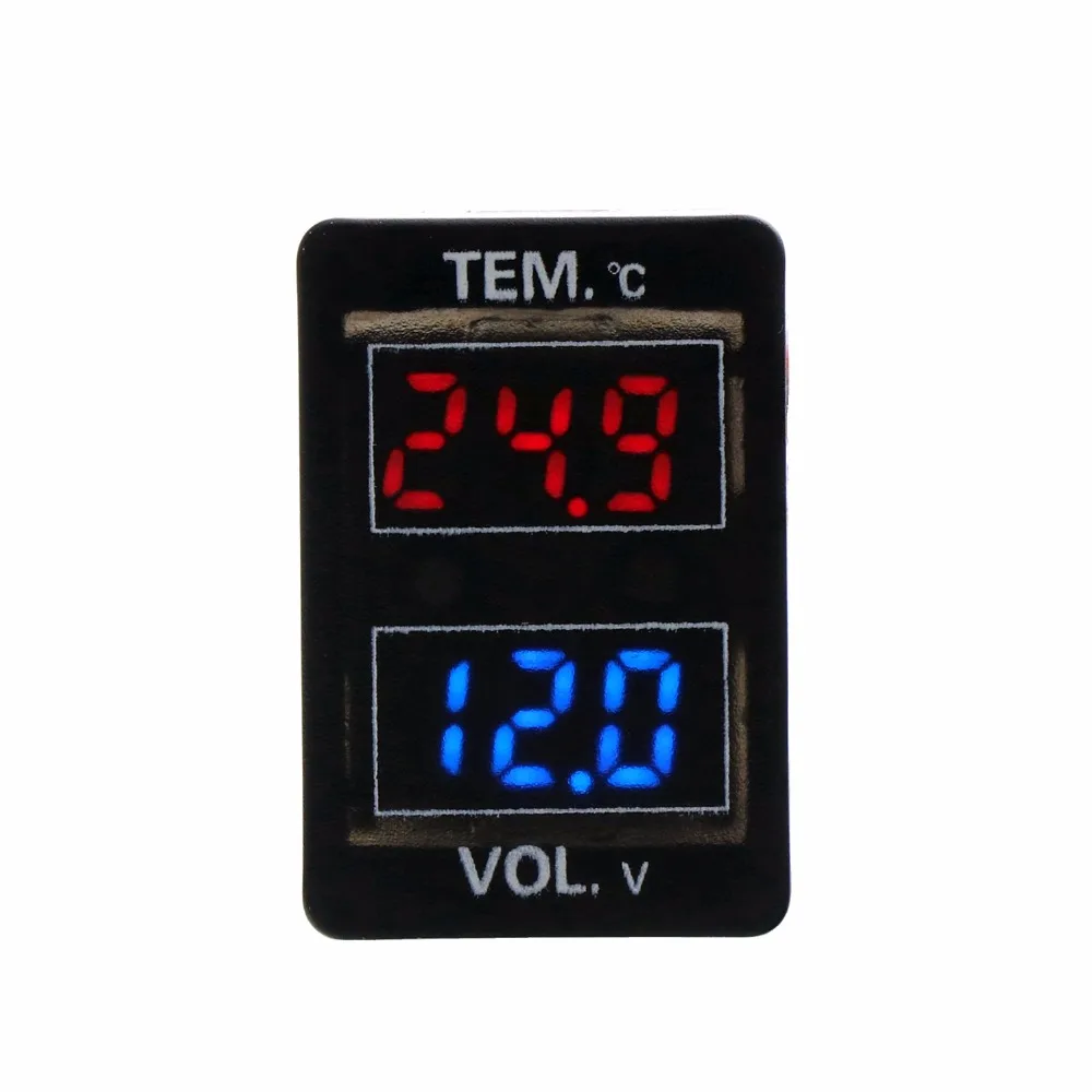 Car Voltmeter, Interior/Exterior Temperature Display, Battery Monitor For TOYOTA, Corolla, Camry, Vios, Rav4