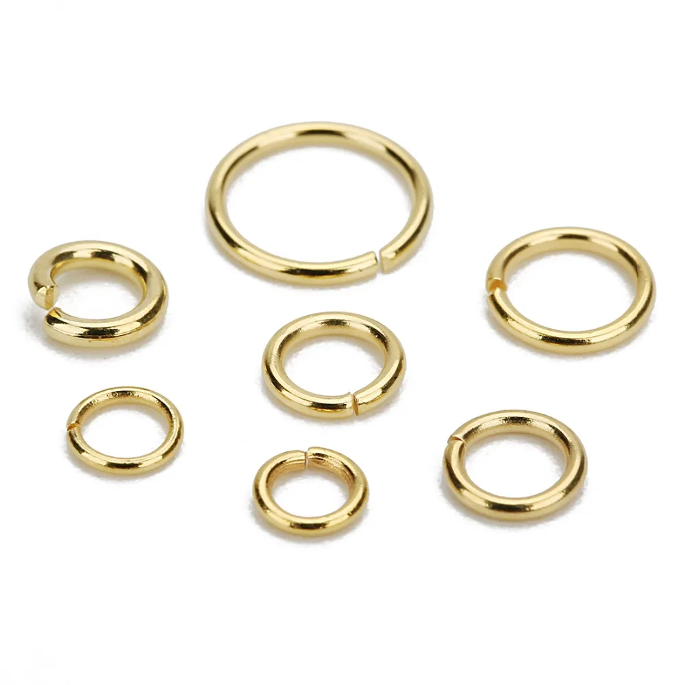 SAUVOO 1 Pack Stainless Steel Open Jump Ring Gold Silver Color Double Loop Split Ring Connector DIY Necklace Jewelry Supplier