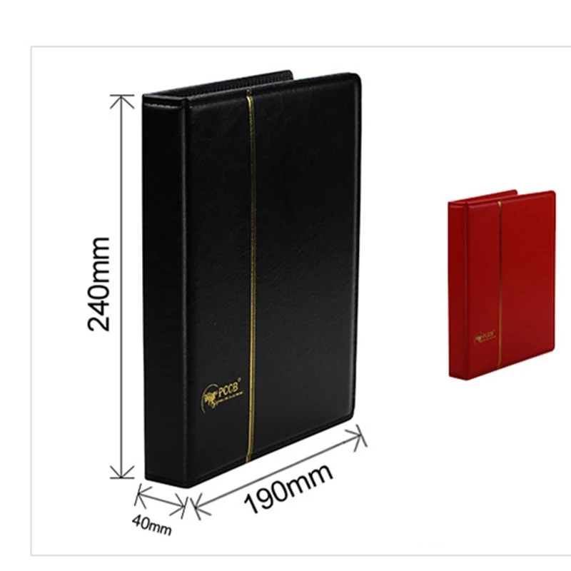 3 Hole leather empty coin album paper money Most 20 sheets Commemorative Coin Collection album Folder books books for coins