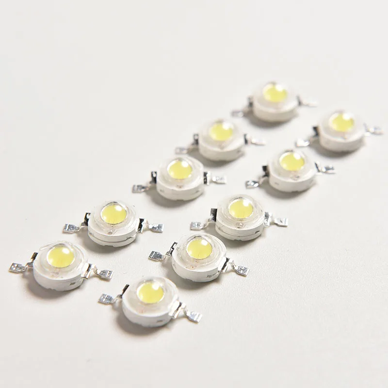 10PCS High Power 1W LED Chips Beads Bulb Diode Lamp Warm White for LED Spotlight 100-110LM