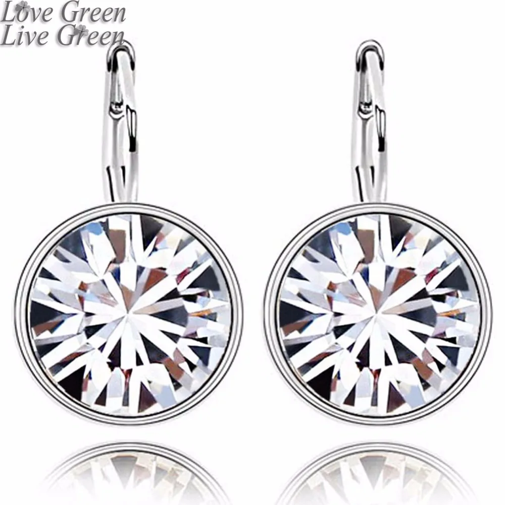 promotion wedding brand Factory Wholesale  GP Austrian Crystal round Pendant sugar drop Earrings Fashion Jewelry 90089