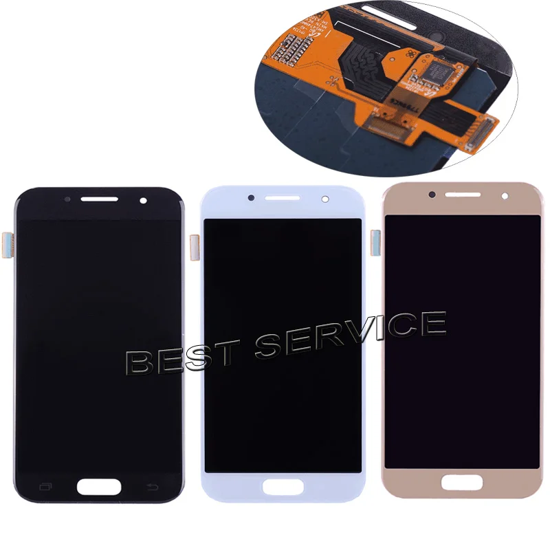 5pcs/lot Can adjust bright lcd For Samsung galaxy A3 2017 A320 SM-A320f A320f LCD Display with Touch Screen Digitizer Assembly