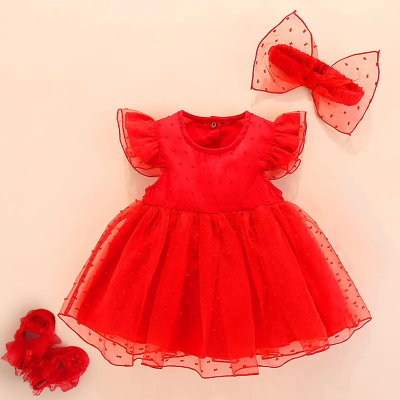 New Born Baby Girls Infant Dress&clothes Summer lace Kids Party Birthday Outfits set Christening Gown 3 6 months Baby Jurk Zomer