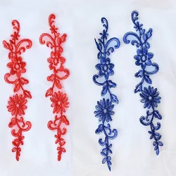 Embroidered Lace Applique, Lace Trim for Wedding Dress, Colorful DIY Accessories, 33x8cm, 10 Pcs