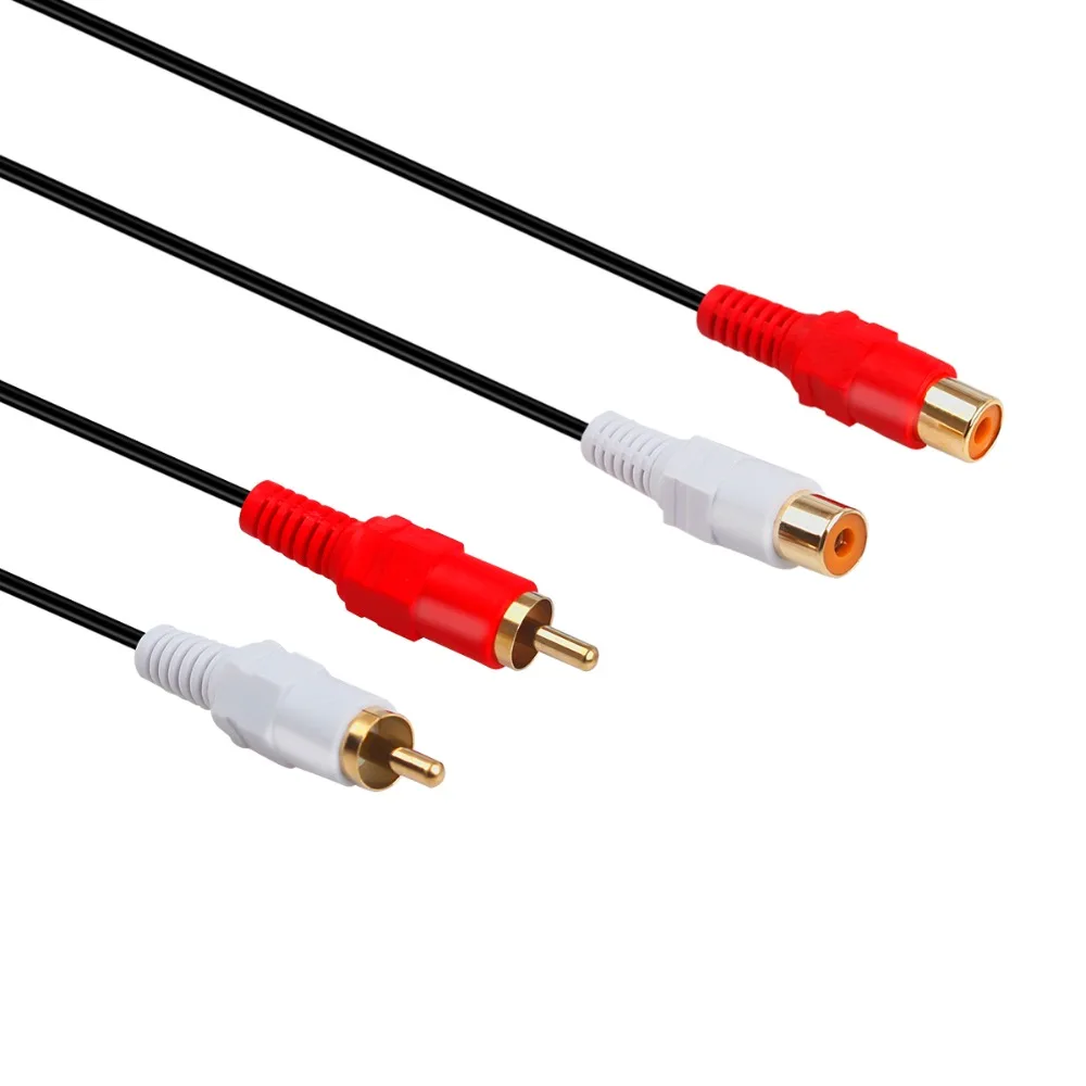 LBSC Gold Plated 2 RCA Male to Female Stereo Audio Extension Cable 0.5m1m2m3m5m8m10m15m