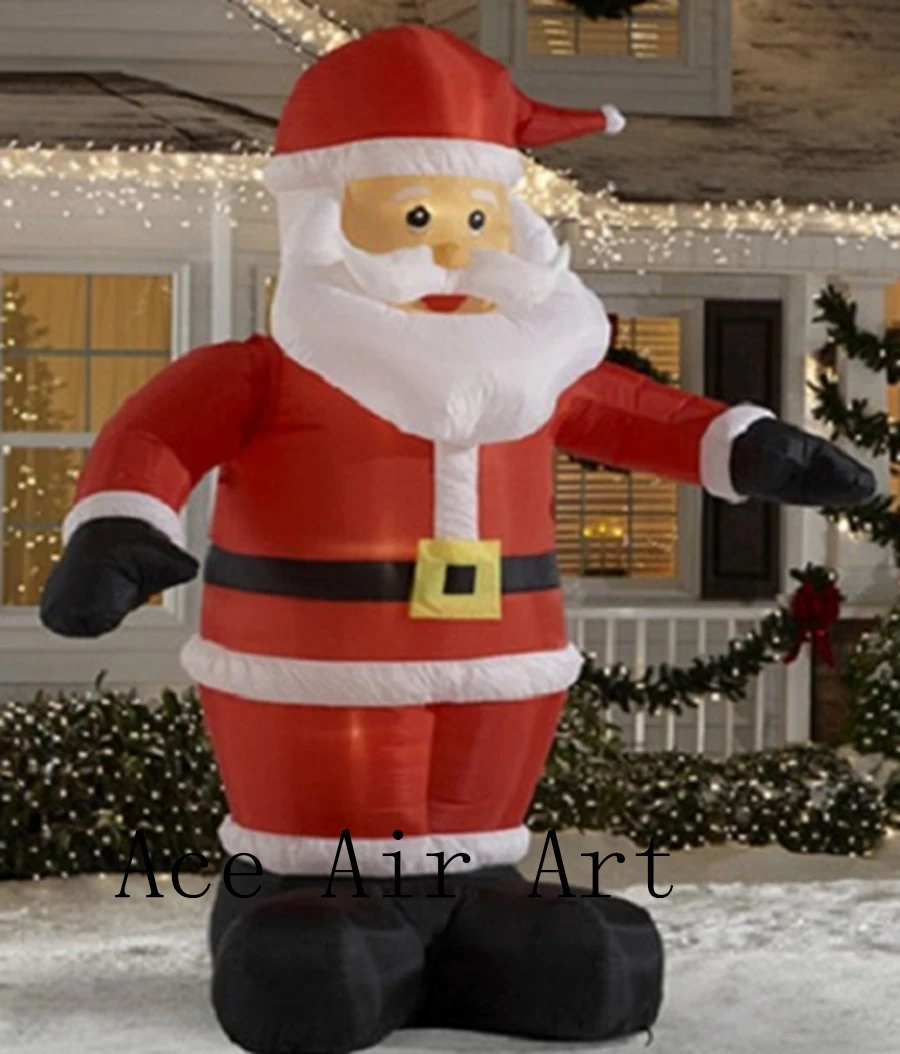 Outdoor Giant Christmas Inflatable adornment 6 m Tall Animated airblown Santa Claus