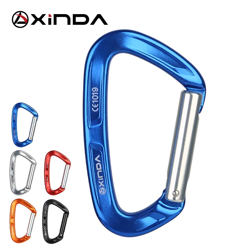 

XINDA Professional Top Quality 25KN Rock Climbing Straight Quickdraw Spring-loaded Gate Aluminum Carabiner Outdoor Kits